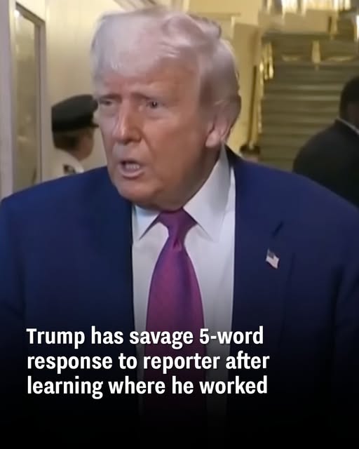 Trump has savage 5-word response to reporter after learning where he worked