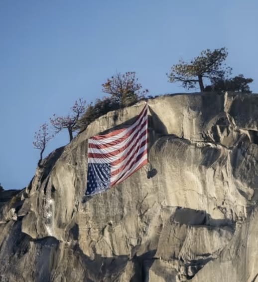 Yosemite Visitors Notice Unusual American Flag Placement