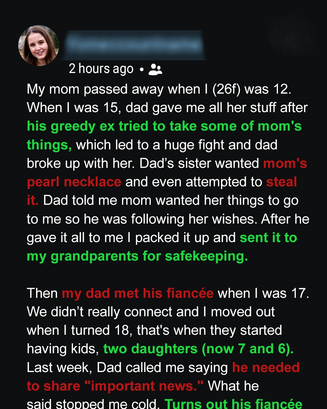 When I Was 15, My Dad Gave Me My Late Moms Jewelry, 11 Years Later, He Called Me to Share Important News