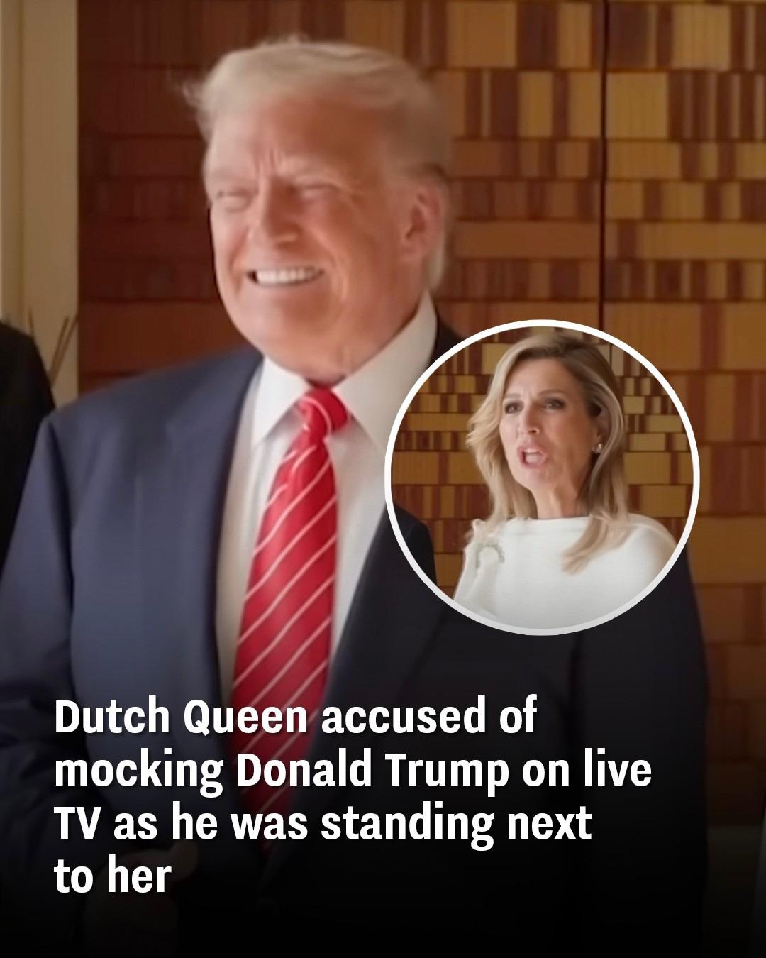 Dutch Royal accused of making fun of Donald Trump on television as he was positioned next to her