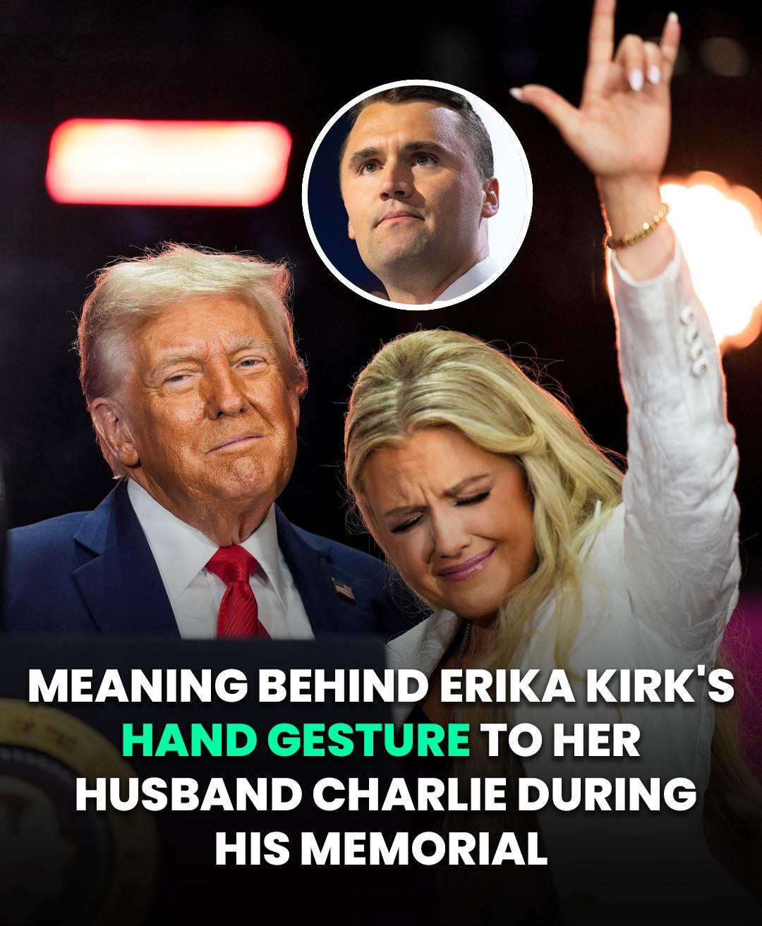 The Meaning Behind the Heartbreaking Hand Signal Erika Kirk Made at Her Husband’s Funeral