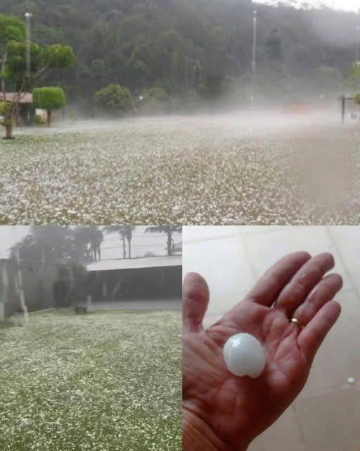 Giant hail recorded Tuesday evening in the town of… See more