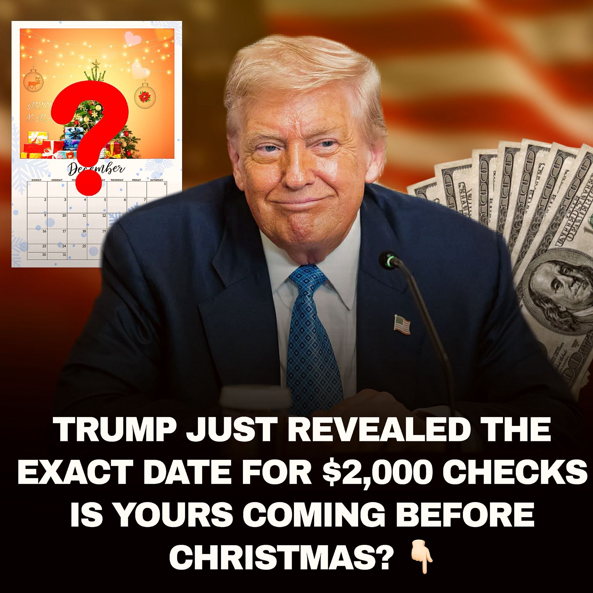 Trump Just Revealed the “Exact Date” for $2,000 Checks — but With No Clear Process, Eligibility Rules, or Approved Plan, Americans Are Left Wondering Whether the Tariff-Funded Payments Will Truly Arrive Before Christmas or If the Promise Is More Political Buzz Than Reality