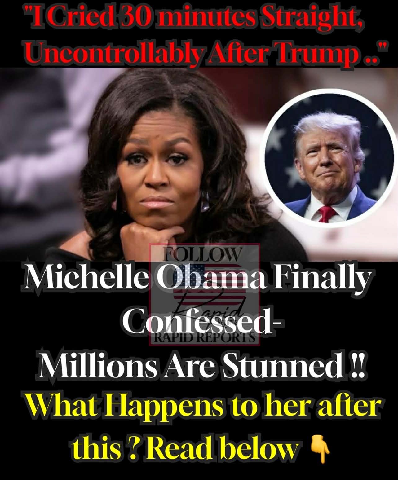 Michelle Obama Finally Confessed – Millions Are Stunned : I Cried 30 Minutes Straight, Uncontrollably After Donald Trump