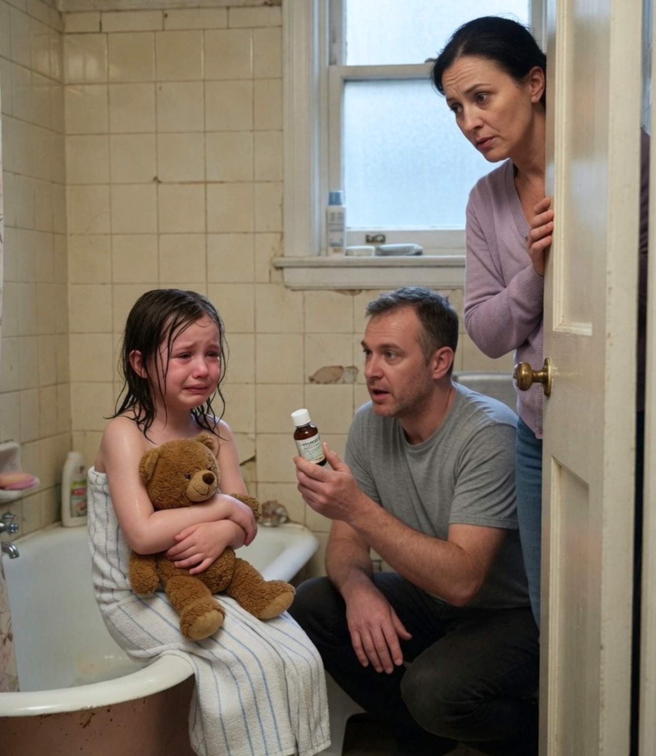 My five-year-old daughter always bathed with my husband-yilux