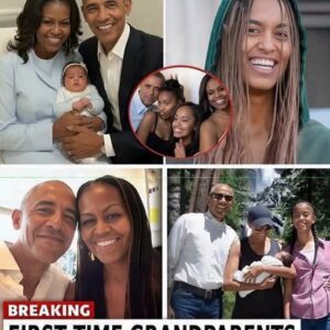 Michelle and Barack Obama Meets Malia’s Newborn